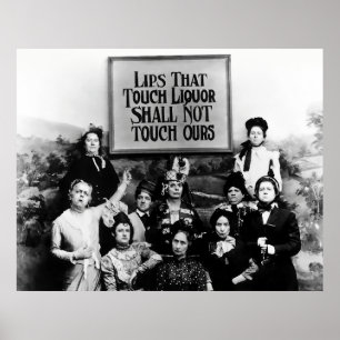 Poster Lábios que tocam no líquido - Liga de temperatura