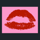 Pôster Lábios Red Pop Art<br><div class="desc">O design Pop de Lábios de Arte Vermelha é um par gráfico de lábios em uma sombra vermelha brilhante e ousada. A design lembra-se de alguém que bebeu um guardanapo e deixou um impressão vermelho de batom. Se você ou alguém que você conhece ama seus lábios grandes, ousados e vermelhos,...</div>