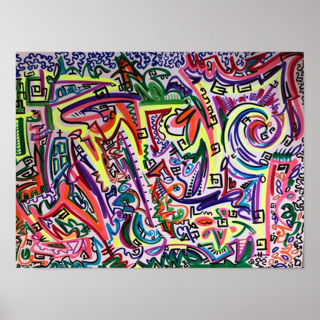 Poster Labirinto de Arte Abstrata (Frente)