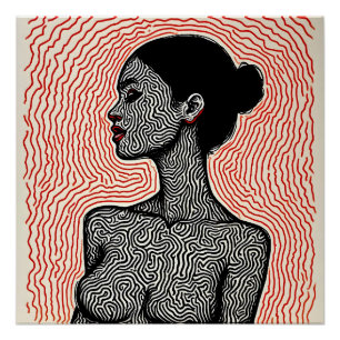 Pôster Labirinto de Seu Despertar – Um Retrato Minimalist