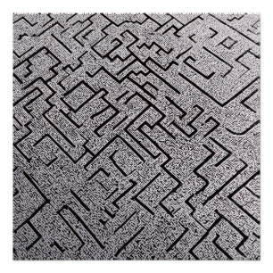 Pôster Labirinto Intricado Preto e Branco