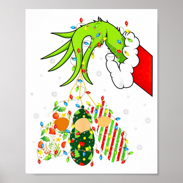 Poster Labor And Delivery Nurse Merry Christmas Xmas Ligh (Frente)