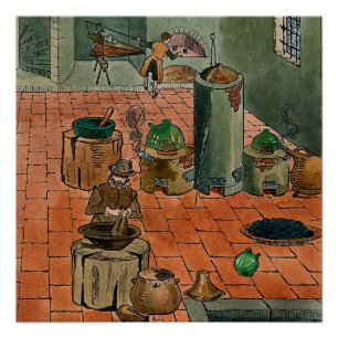 Pôster Laboratório de Alquimia Medieval