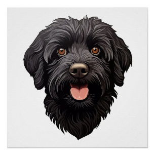 Pôster Labradoodle Black Dog