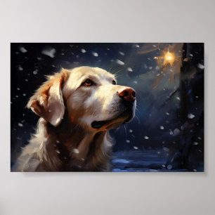 Poster Labrador à noite