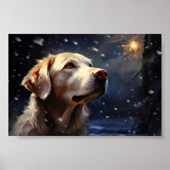 Poster Labrador à noite (Frente)