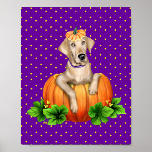 Pôster Labrador Amarelo Labr-O-Lanterna