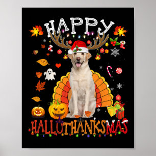 Poster Labrador Cachorro das Bruxas Cachorro Feliz de Nat