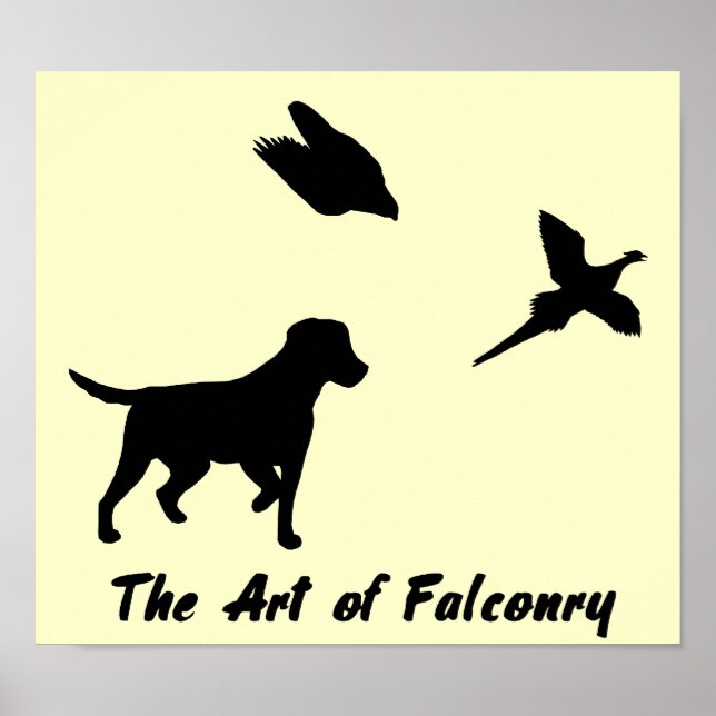 Pôster Labrador e Falconry (Frente)