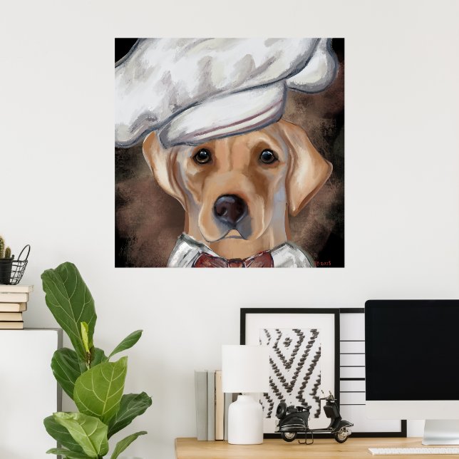 Poster Labrador Retriever  Canvas Print (Escritório em casa)