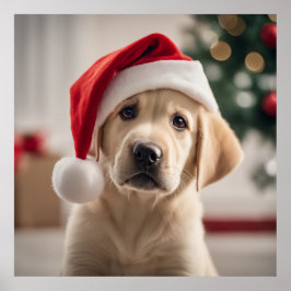 Poster Labrador Retriever Christmas