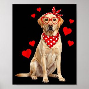 Poster Labrador Retriever Dia dos Namorados Amante de Cac