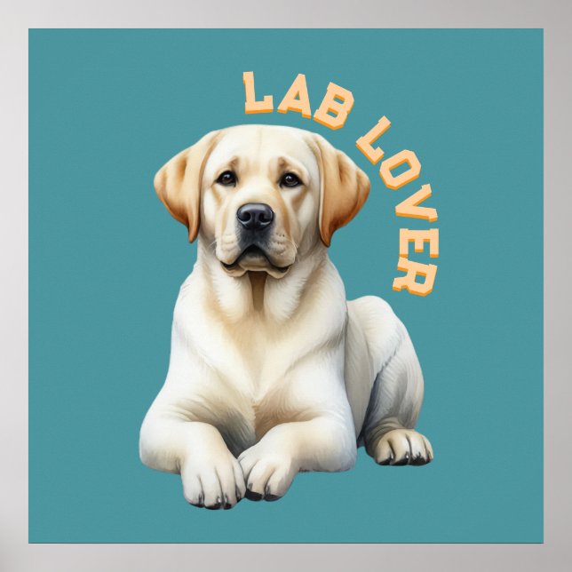 Poster Labrador Retriever Dog Lover (Frente)