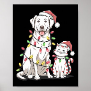 Poster Labrador Retriever Natal Cachorro Festivo