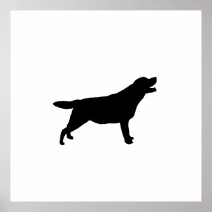 Poster Labrador Retriever Silhouette Love Dogs