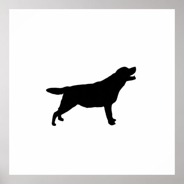 Poster Labrador Retriever Silhouette Love Dogs (Frente)