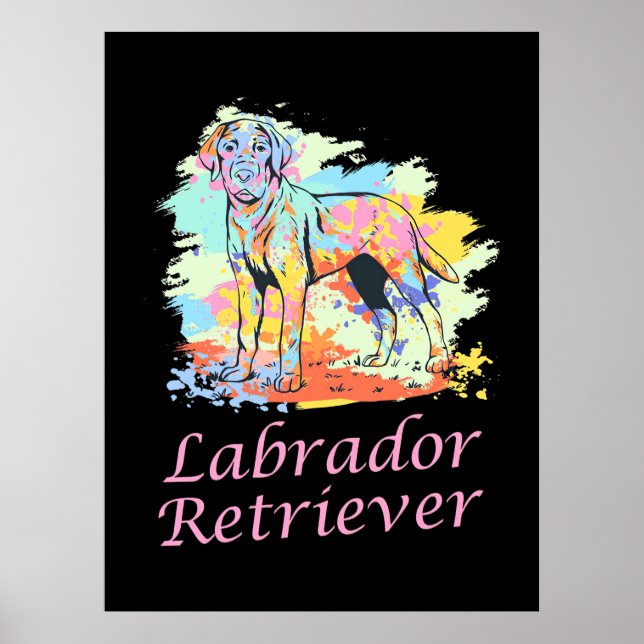 Poster Labrador Retriever Watercolor (Frente)