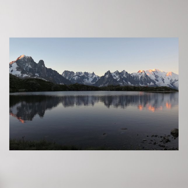 Poster Lac de Cheserys sunrise Chamonix (Frente)