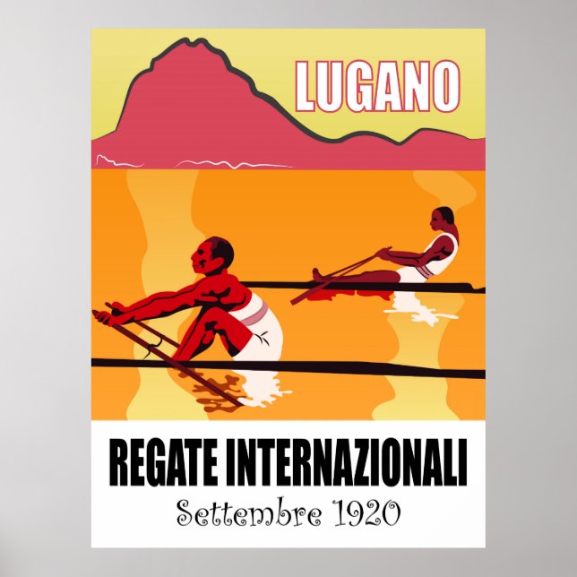 Poster Laca de Lugano, regata internacional, esporte (Frente)