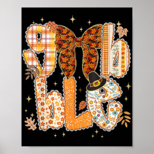 Poster Lace Coquette Gobble Preppy Turkey Fa