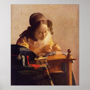 Poster Lacemaker por Johannes Vermeer