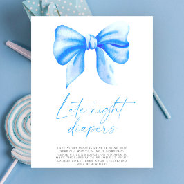 Poster Laço azul - Jogo de fraldas tarde da noite