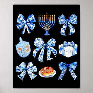 Poster Laço Coquete de Hanukkah Arco Judaico Arco Menorá