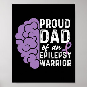 Poster Laço de Conscientização da Epilepsia Orgulhoso Pai