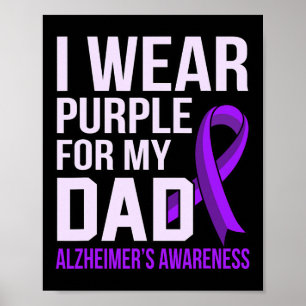 Poster Laço de Conscientização do Alzheimer do Papai Roxo