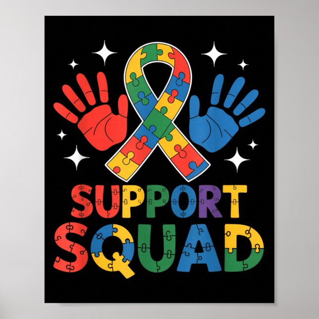 Poster Laço de Conscientização do Autismo da Equipe de Ap (Frente)
