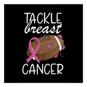 Pôster Laço de Conscientização do Câncer de Mama Tackle C