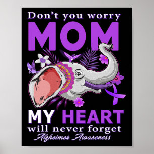 Poster Laço de Conscientização Meu Coração Nunca Esquecer