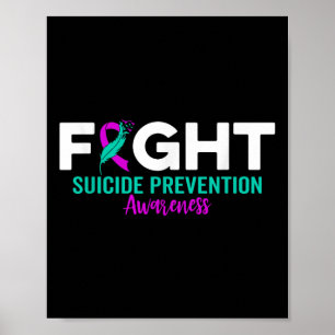 Poster Laço de Prevenção ao Suicídio Depressão Suicídio