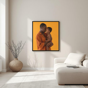 Poster Laço Imperfeito – Arte Minimalista de Mãe e Filho