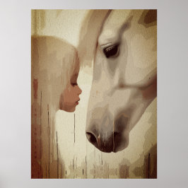 Poster Laço Inocente – Arte de Criança e Cavalo