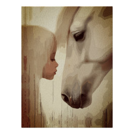 Pôster Laço Inocente – Arte de Criança e Cavalo