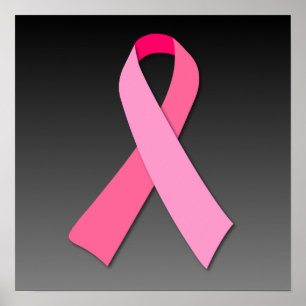 Poster Laço Rosa em Gradiente Escuro