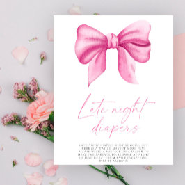 Poster Laço rosa - Jogo das fraldas à noite