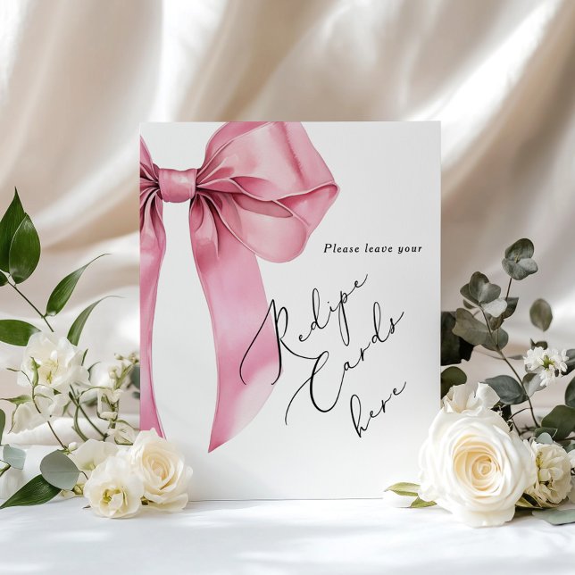 Poster Laço Rosa script  deixe seu cartão de receita aqui (Criador carregado)