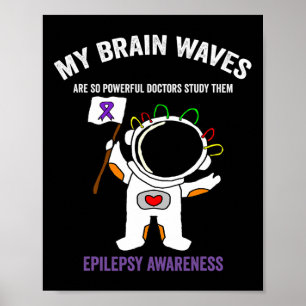 Poster Laço Roxo de Conscientização sobre Epilepsia - Tem