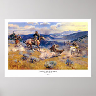 Pôster Laços de Charles M. Russell e Cavalo rápido (191