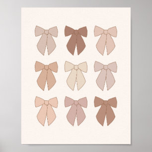 Poster Laços de Mousse de Mocha Preppy Coquette
