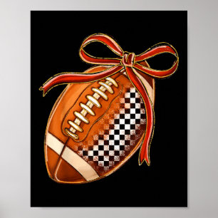 Poster Lacre Futebol Coquette Laço Jogo Dia Touchdown