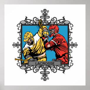 Poster Lacrosse agressivo