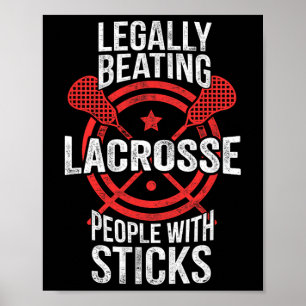 Poster Lacrosse - Bater Legalmente Pessoas Com Pentes