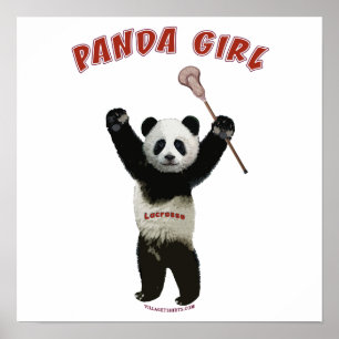 Pôster Lacrosse da menina da panda