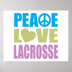 Poster Lacrosse do amor da paz