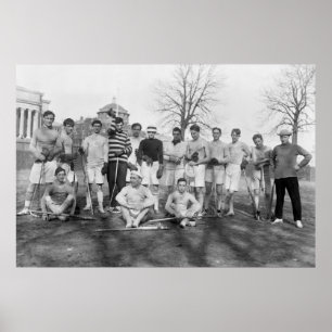 Pôster Lacrosse Equipe do time do colégio, 1908