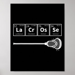 Poster Lacrosse Esporte Mesa Periódica De Elementos Lax P