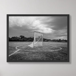 Poster Lacrosse Goal Field Black and White